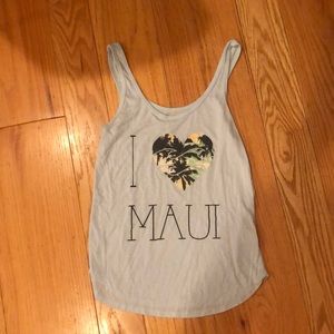 Billabong Light Blue I Heart Maui Tank